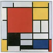 Piet Mondrian, 1921 - "Composition with Large Red Plane, Yellow, Black, Grey and Blue"