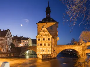 Abendstimmung am Alten Rathaus in Bamberg