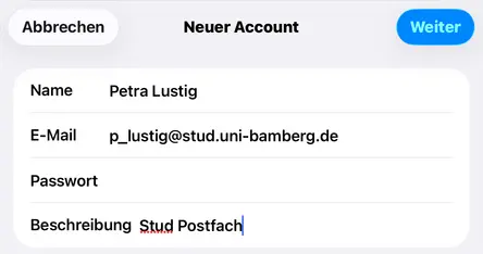 view Setting up a student email account