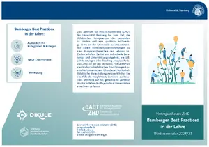 Flyer Bamberger Best Practices in der Lehre. Digitale Tools für selbstreguliertes Lernen und Planen
