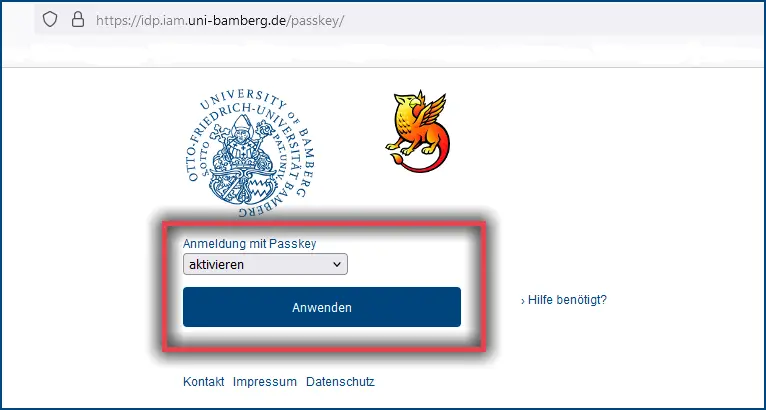 Abbildung 12: Passkey im IAM-Portal genehmigen