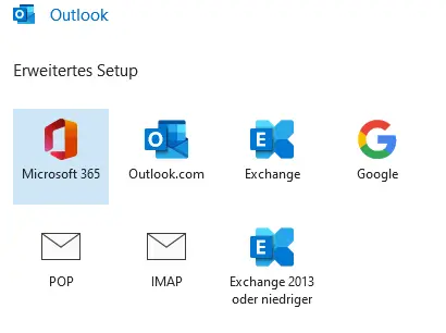 Microsoft 365 auswählen