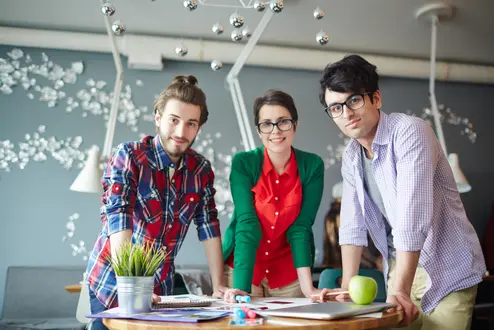 Portrait of Three Creative Business People