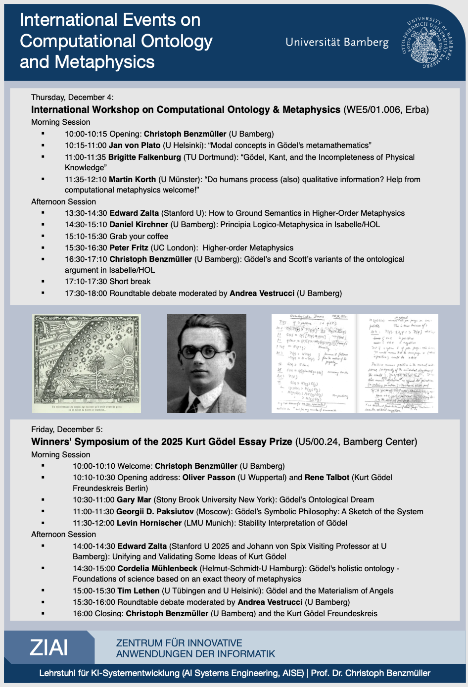 Prof. Dr. Christoph Benzmüller (Team Lead) - Chair for AI Systems  Engineering (AISE)