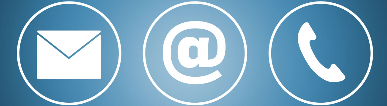 Contact icons e mail newsletter phone concept