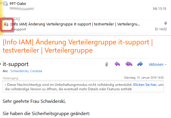 Signierte E-Mail in Mailex