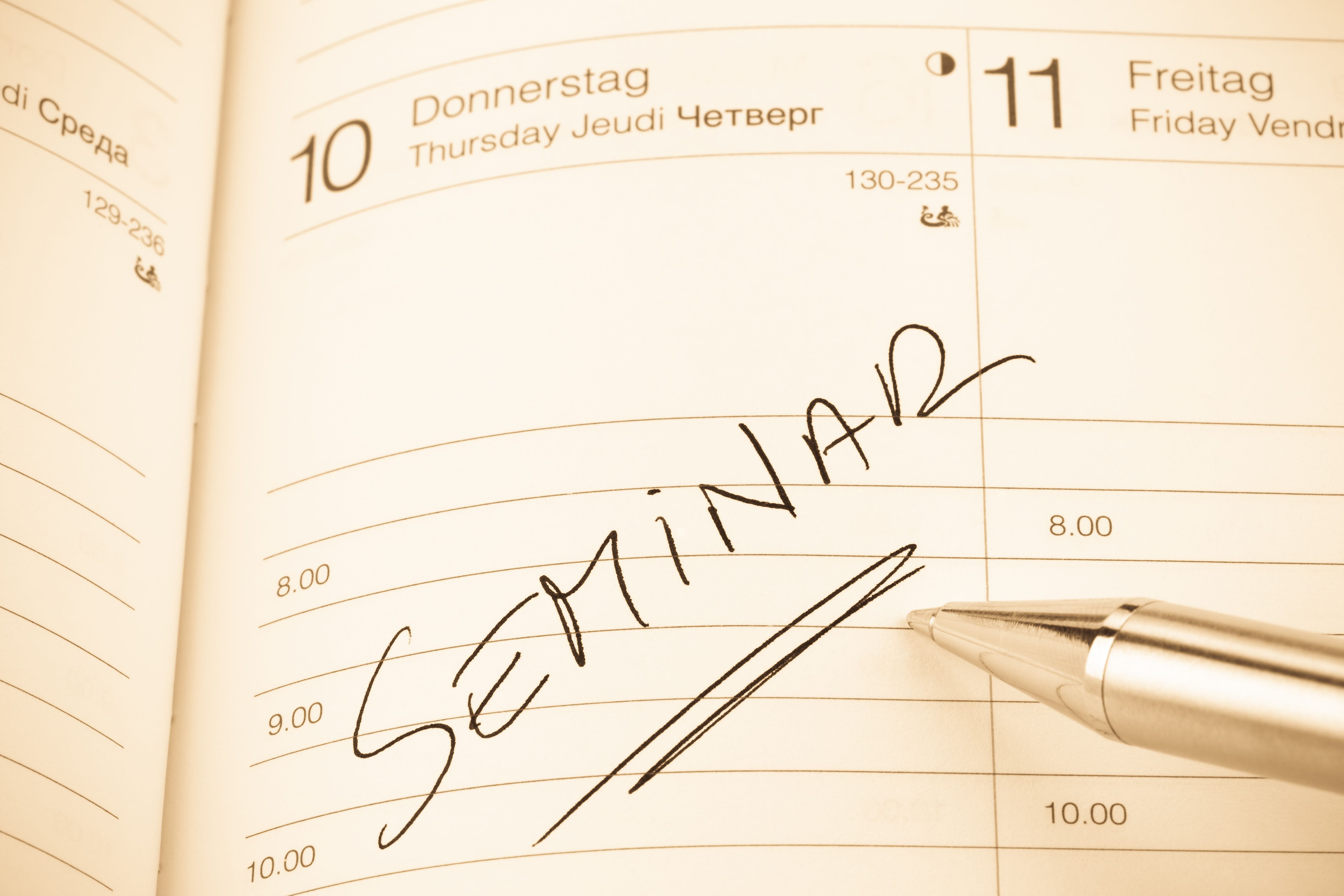 entry in the calendar: seminar
