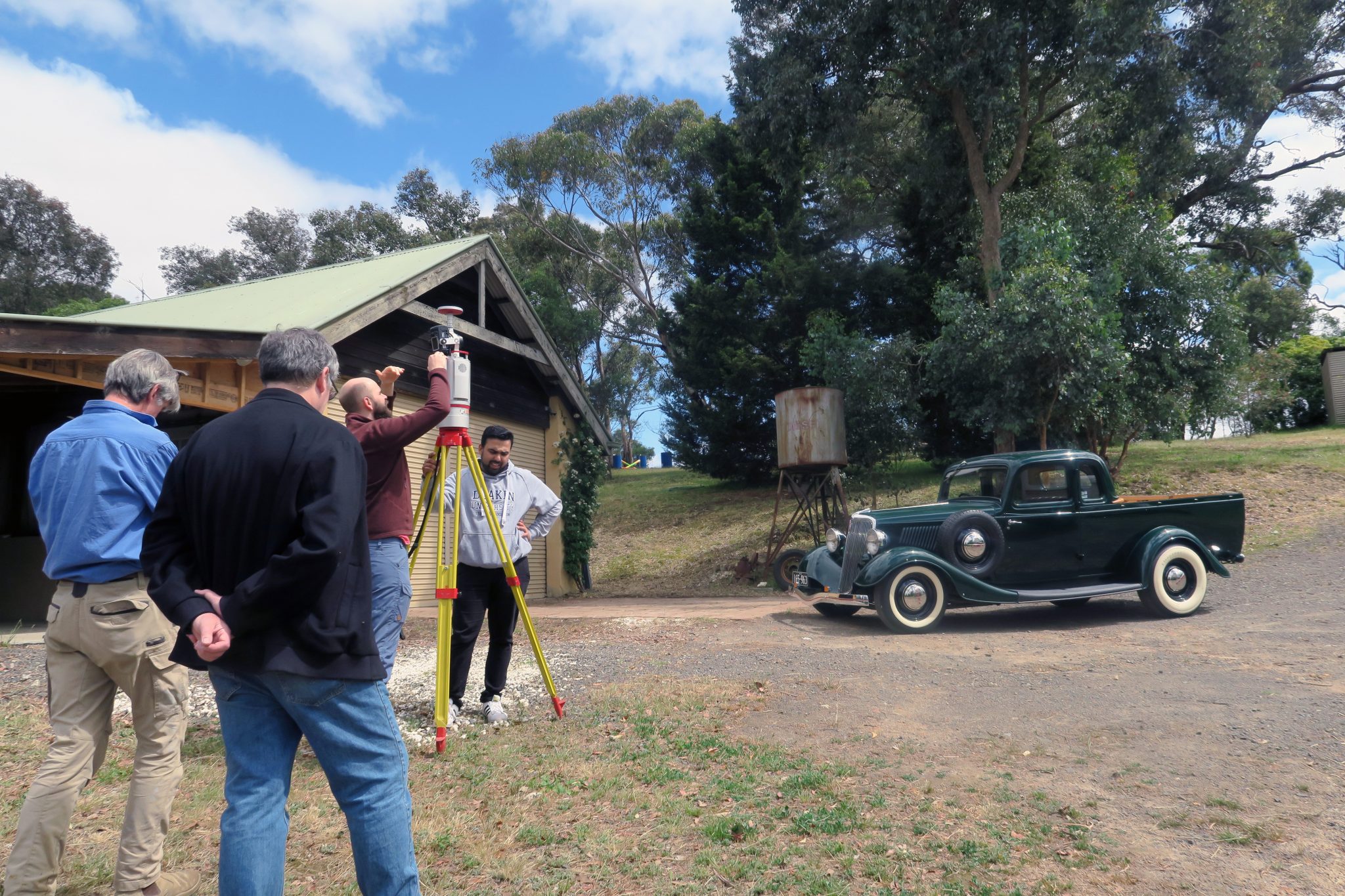 A restored 1934 Ford coupe ute owned by Peter Emmett as designed by Lew Bandt and originally built by the Ford Motor Company in Geelong (photo: Kaja Antlej). The car was 3D scanned by Max Rahrig and Mathew Kanjirakattu George.